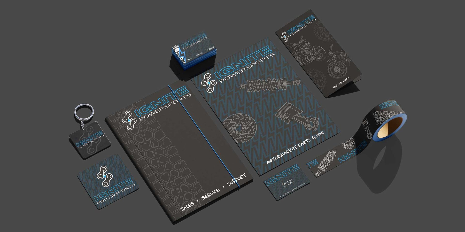 MArketing Collateral  designed for IGNITE Powersports branding