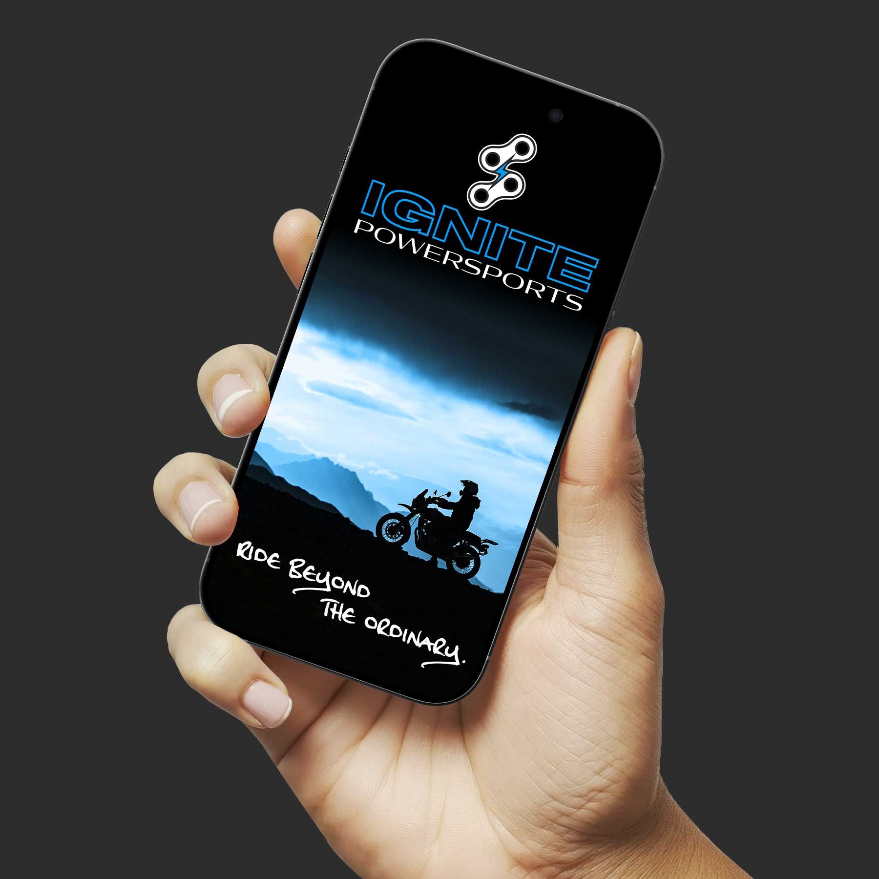 Instagram-style social media post design for IGNITE Powersports