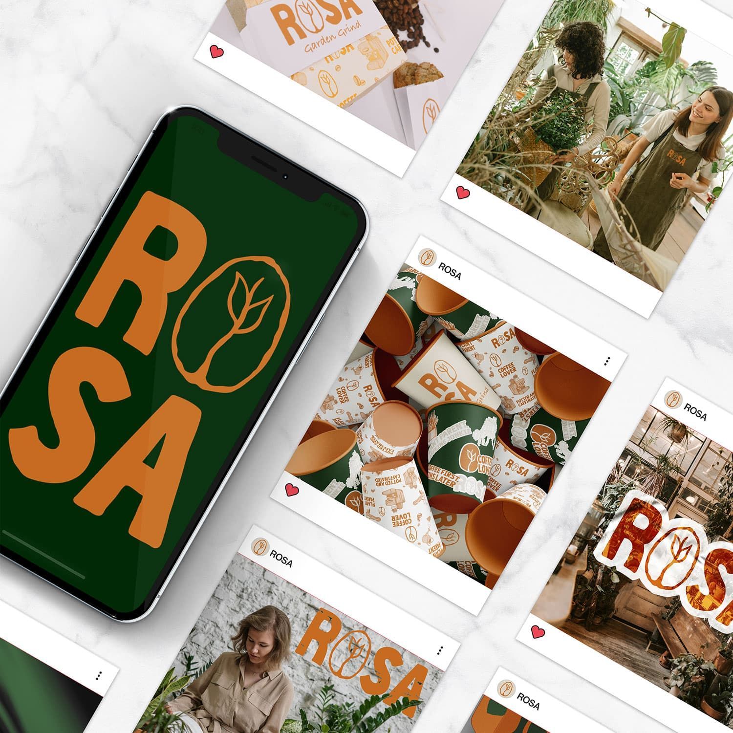 Social media mockup assets designs for ROSA