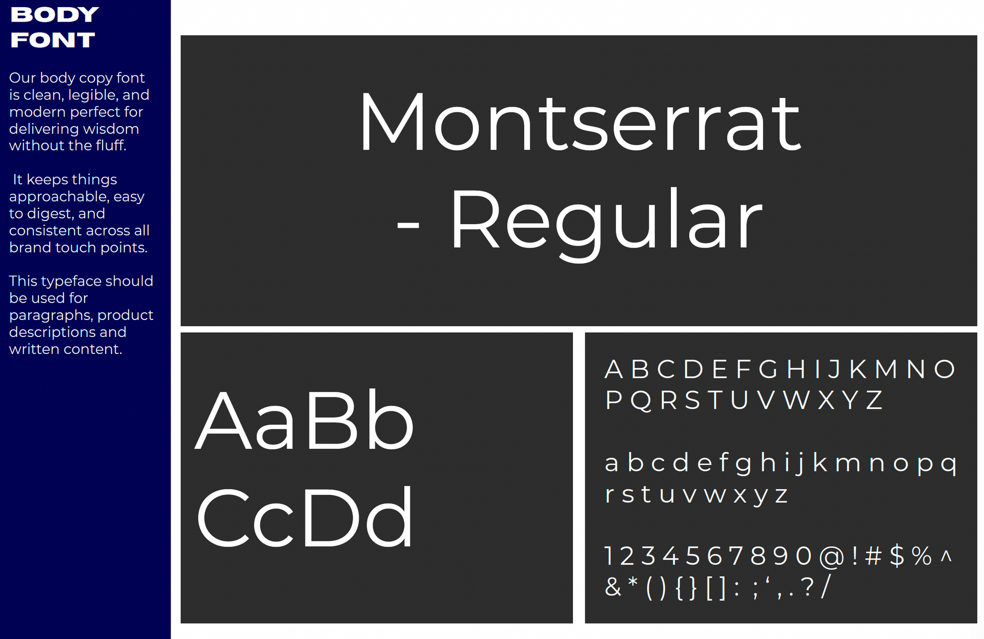 Montserrat font for clean and easy to read body and paragraph text for IGNITE Powersports font pairings