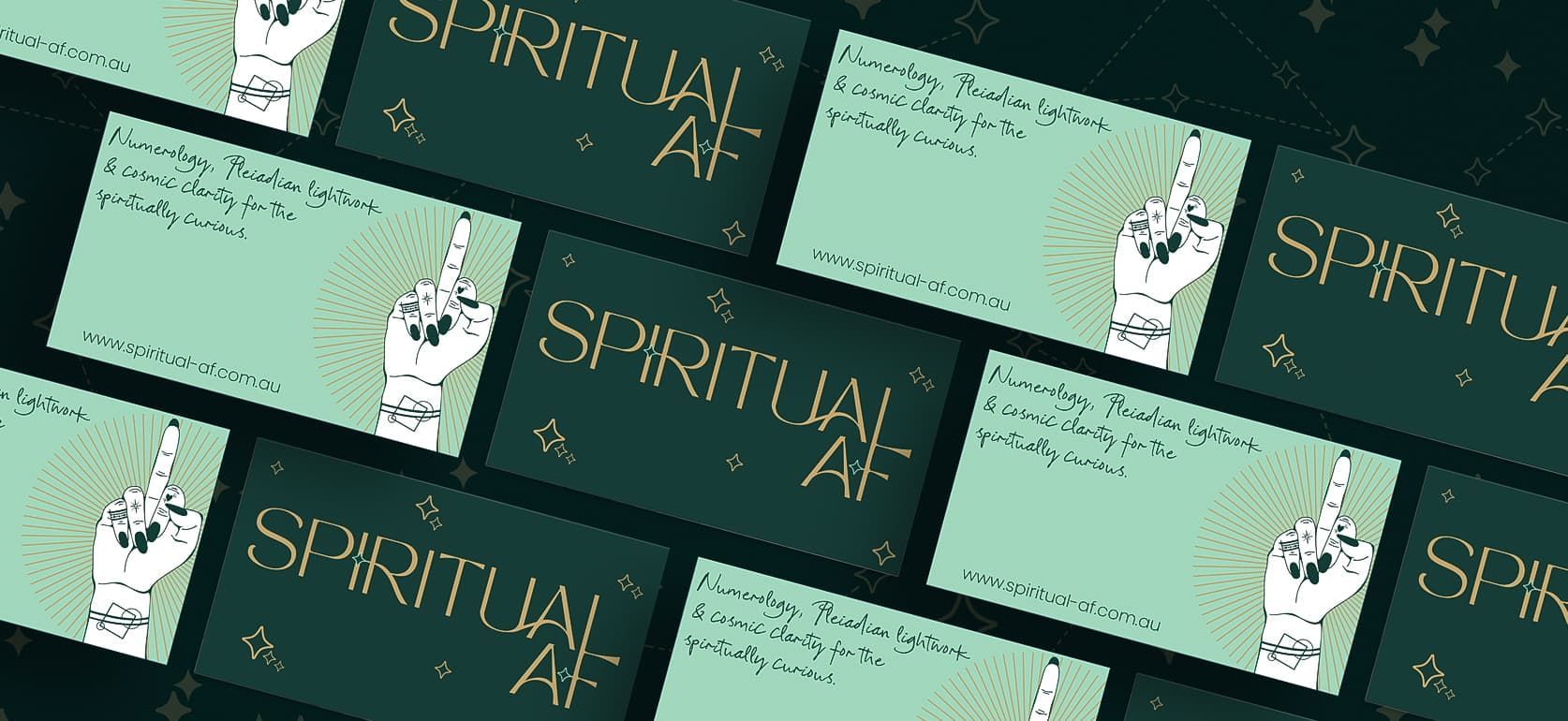 Custom designed business cards for spiritual af 