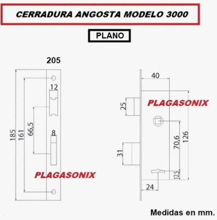 Una cerradura y llaves sobre una caja verde de CerraTex. La cerradura es plateada, con el cerrojo parcialmente extendido.