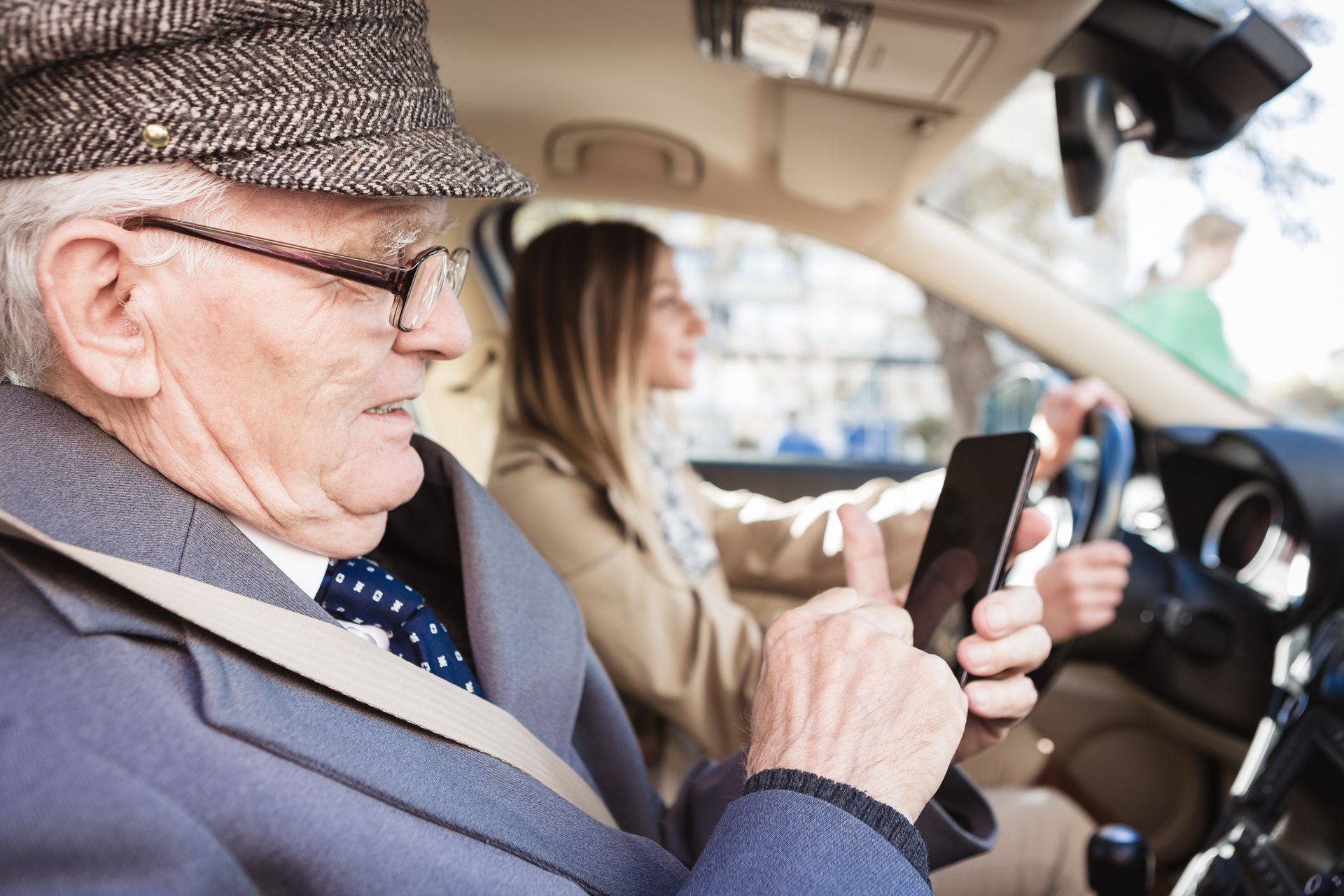 Elder Sitting beside the Driver — Sacramento, CA — Concierge Convoy Services