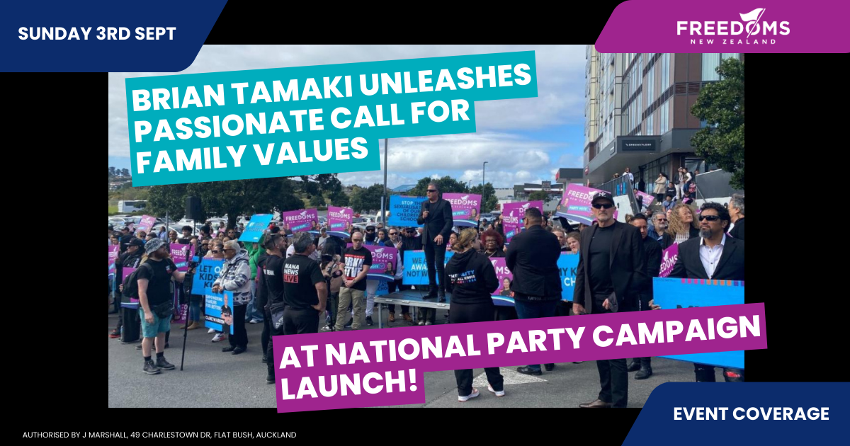 Brian Tamaki Unleashes Passionate Call for Family Values at National Party Campaign Launch