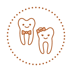 icon of teeth with faces