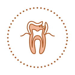 icon of tooth with hole