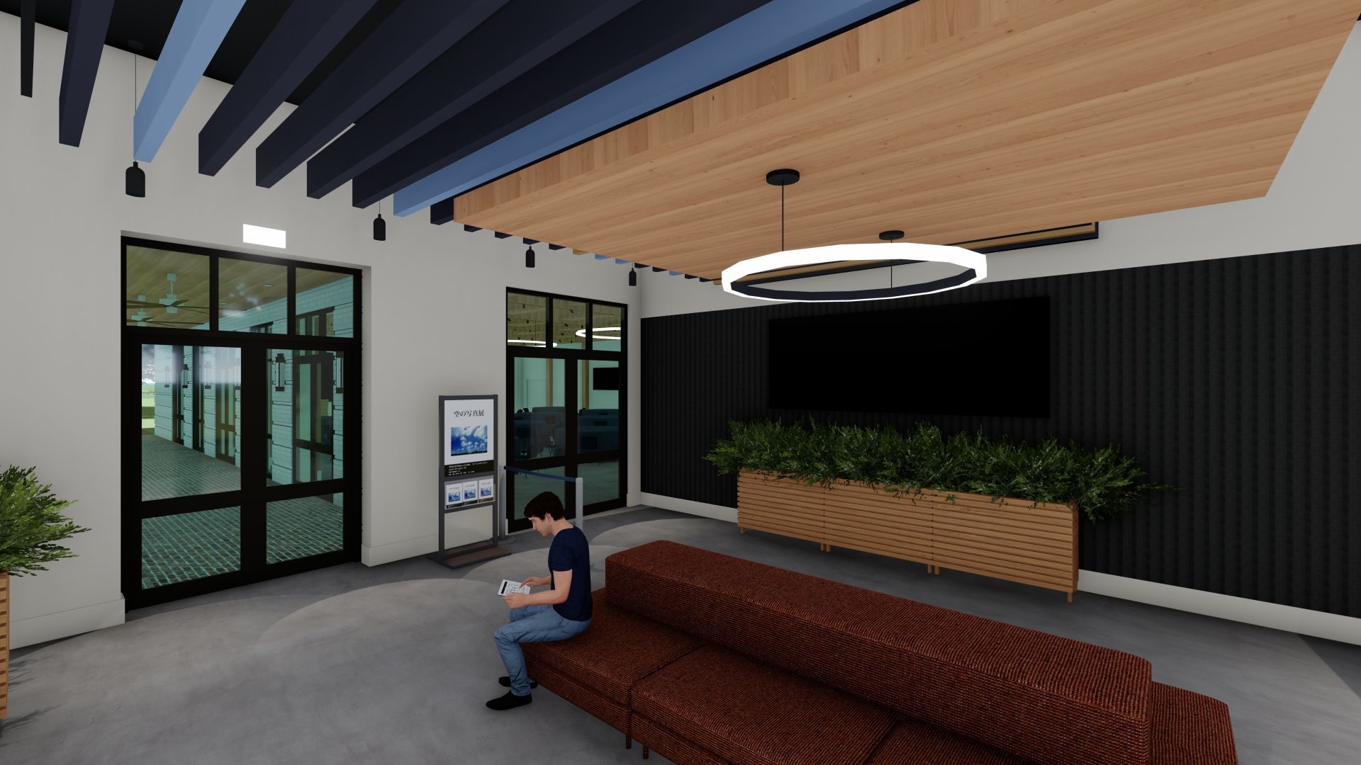 Architectural rendering of planned mixed-use development in Aiken