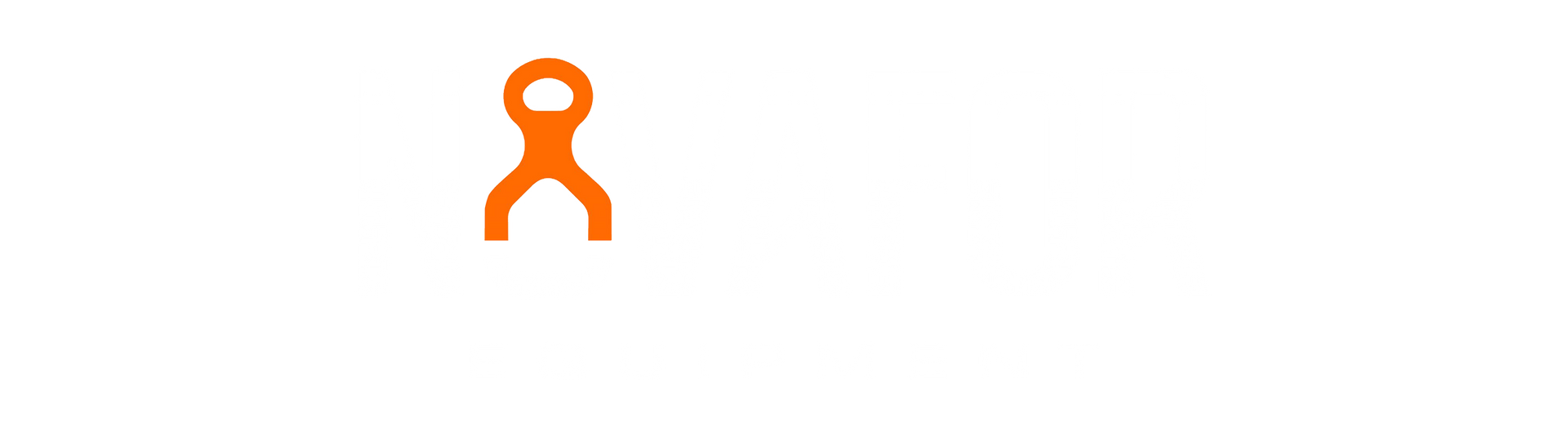 An orange stick figure is standing on a white background.