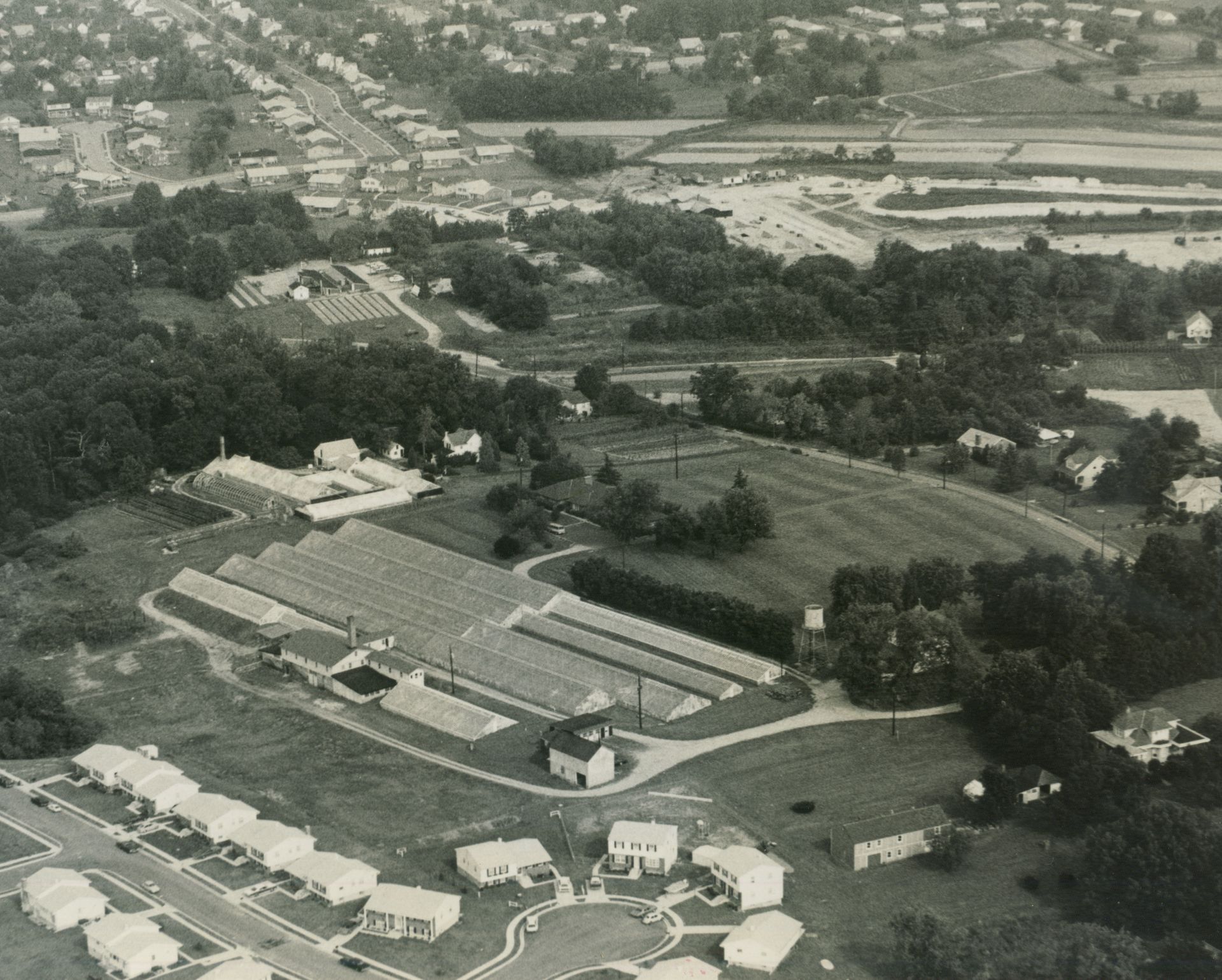 aerial photograph of old nursery site