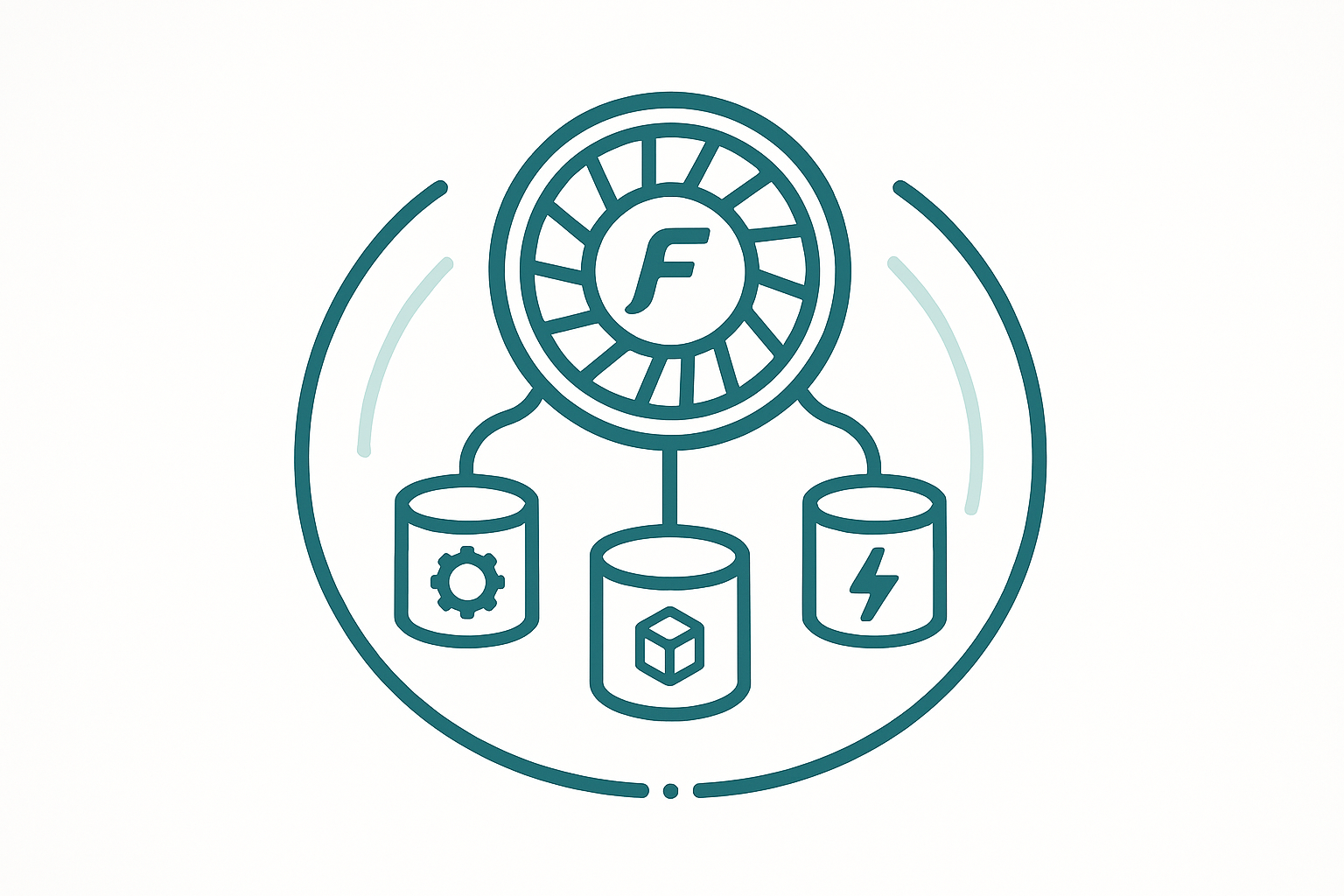 Large abstract art with gears and star trails. A person stands nearby in a gallery.