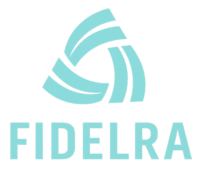 Light blue logo of a triangular knot above the word 