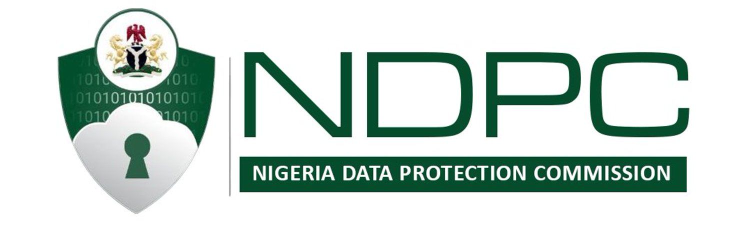 Logo of the Nigeria Data Protection Commission (NDPC). Includes a shield with a lock icon, and the text "NDPC."
