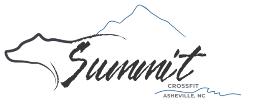 Logo featuring a bear outline with mountain, text "Summit" and "Crossfit Asheville, NC".