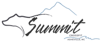 Logo featuring a bear outline with mountain, text "Summit" and "Crossfit Asheville, NC".