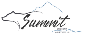 Logo featuring a bear outline with mountain, text "Summit" and "Crossfit Asheville, NC".