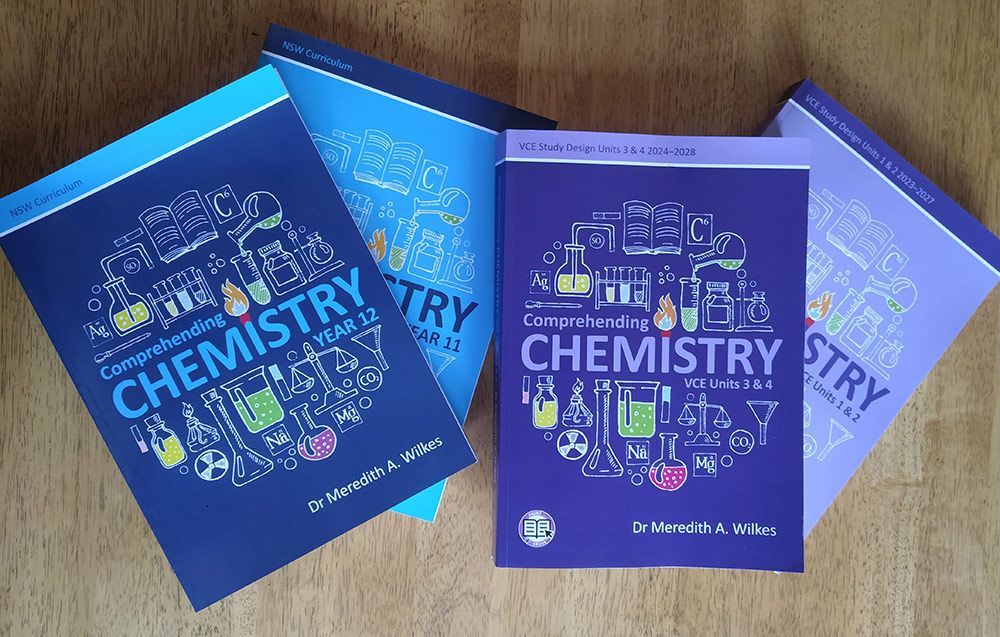 Three Books on Chemistry Are Stacked on Top of Each Other — The Molecule Mentor in Lorn, NSW