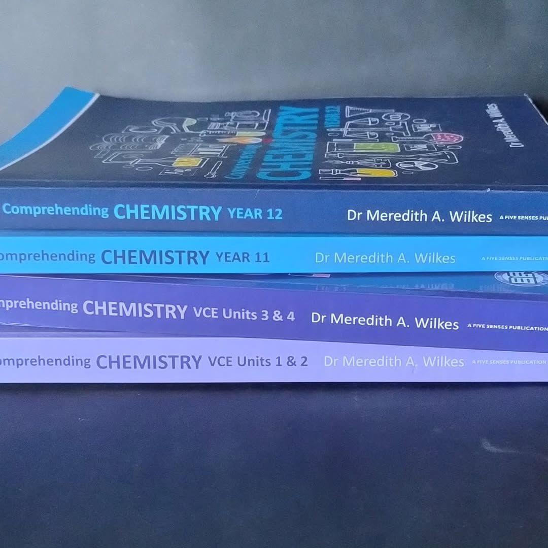 A Stack of Books Titled Comprehending Chemistry — The Molecule Mentor in Lorn, NSW