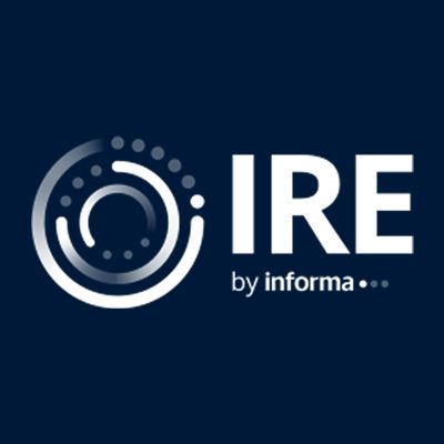 IRE by Informa logo: white text and circular graphic on a dark blue background.