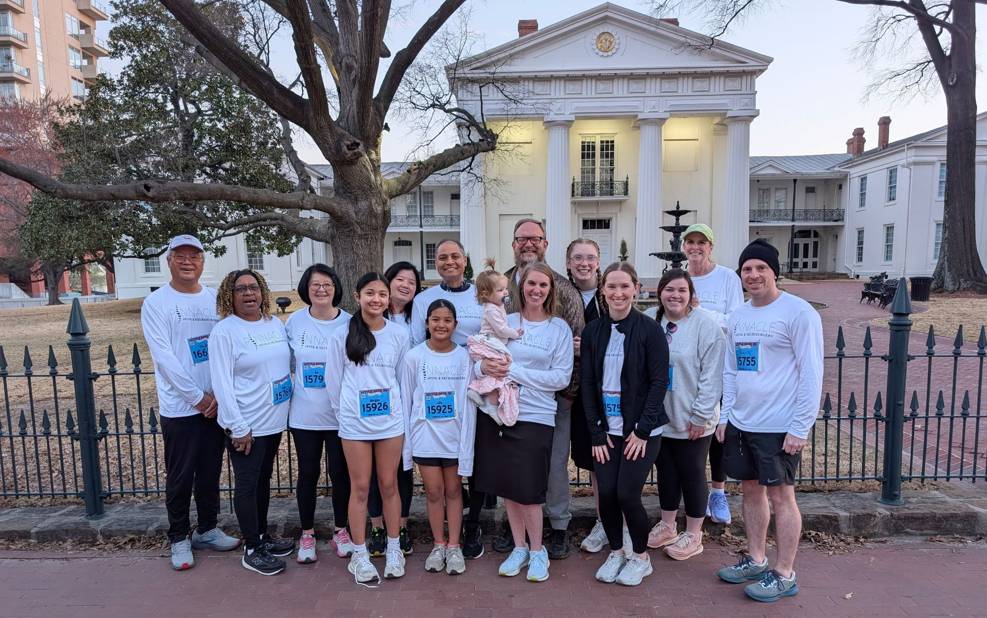 Pinnacle Spine & Neurosurgery team and families at the Little Rock Marathon 5k.