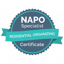 Professional Organizer Residential Organizing Certificate by National Association of Professional organizers and Productivity Consultants