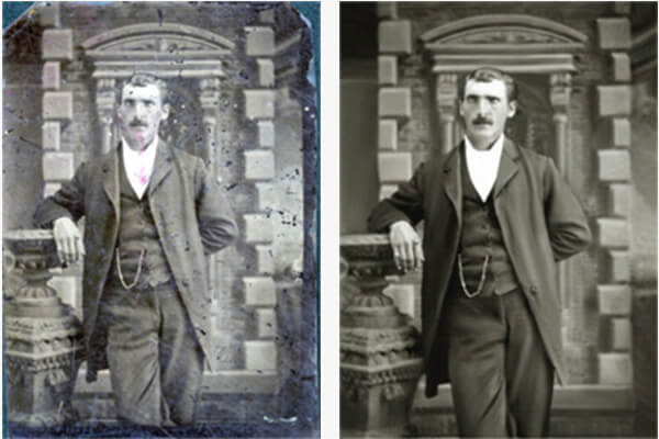 Photo restoration example