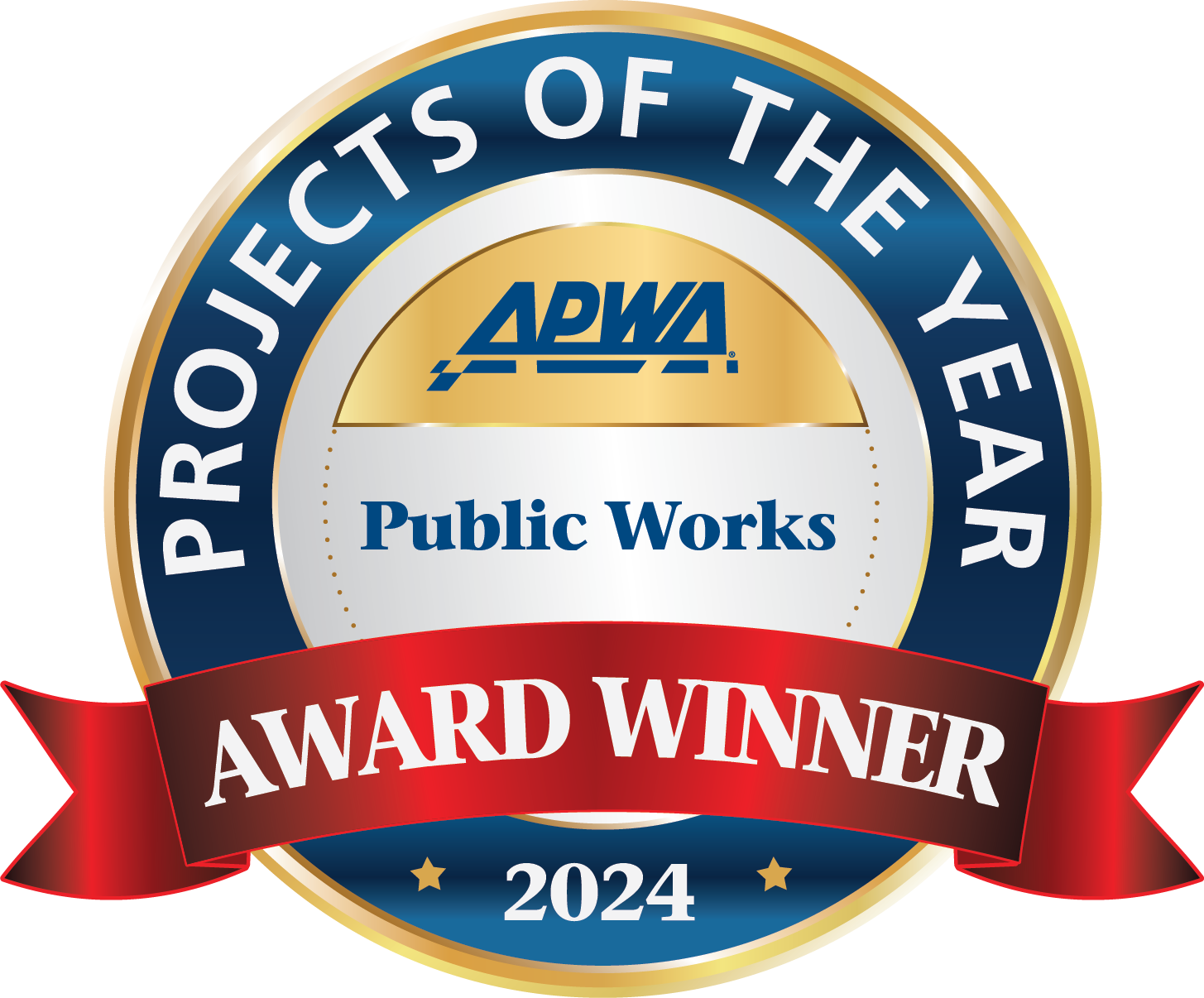 APWA Public Works Projects of the Year award winner emblem, Land Surveyor 2024