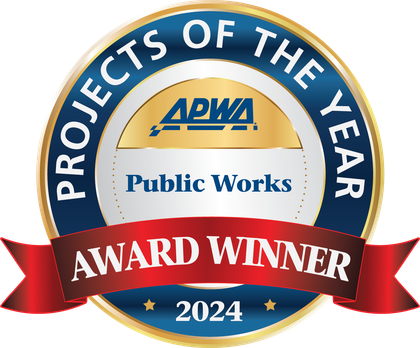 APWA Public Works Projects of the Year award winner emblem, Land Surveyor 2024