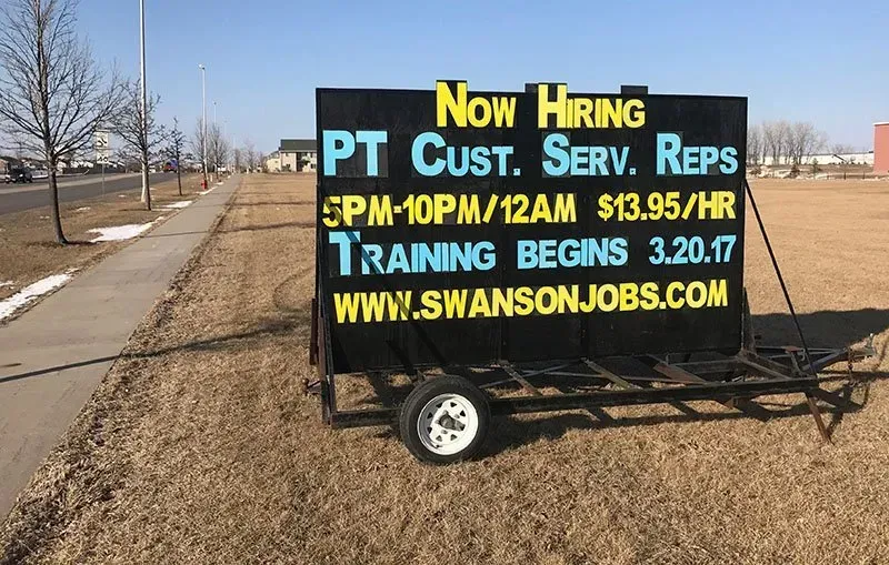 Now Hiring Signage