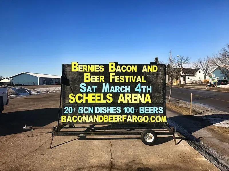 Bernes Bacon and Beer Festival Signage