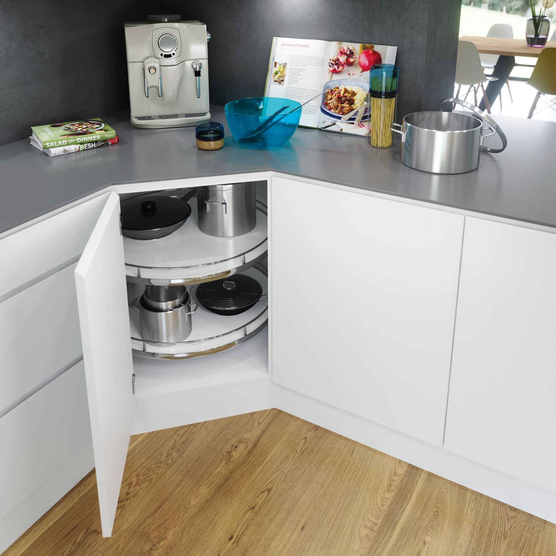 A Kitchen With Pots And Pans  — Motueka, NZ — Motueka Joinery Co.
