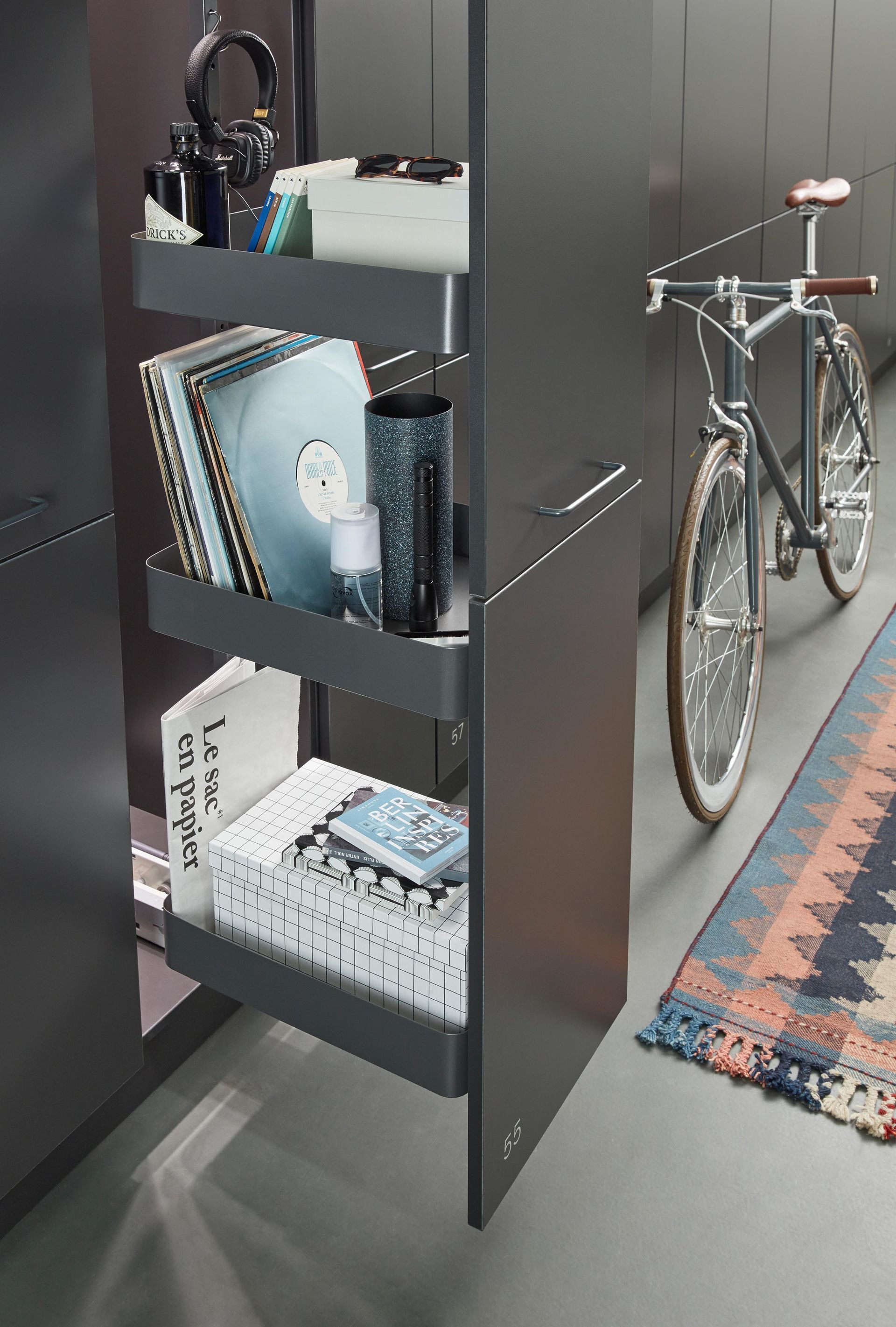 A Bicycle Is Parked Next To A Shelf — Motueka, NZ — Motueka Joinery Co.