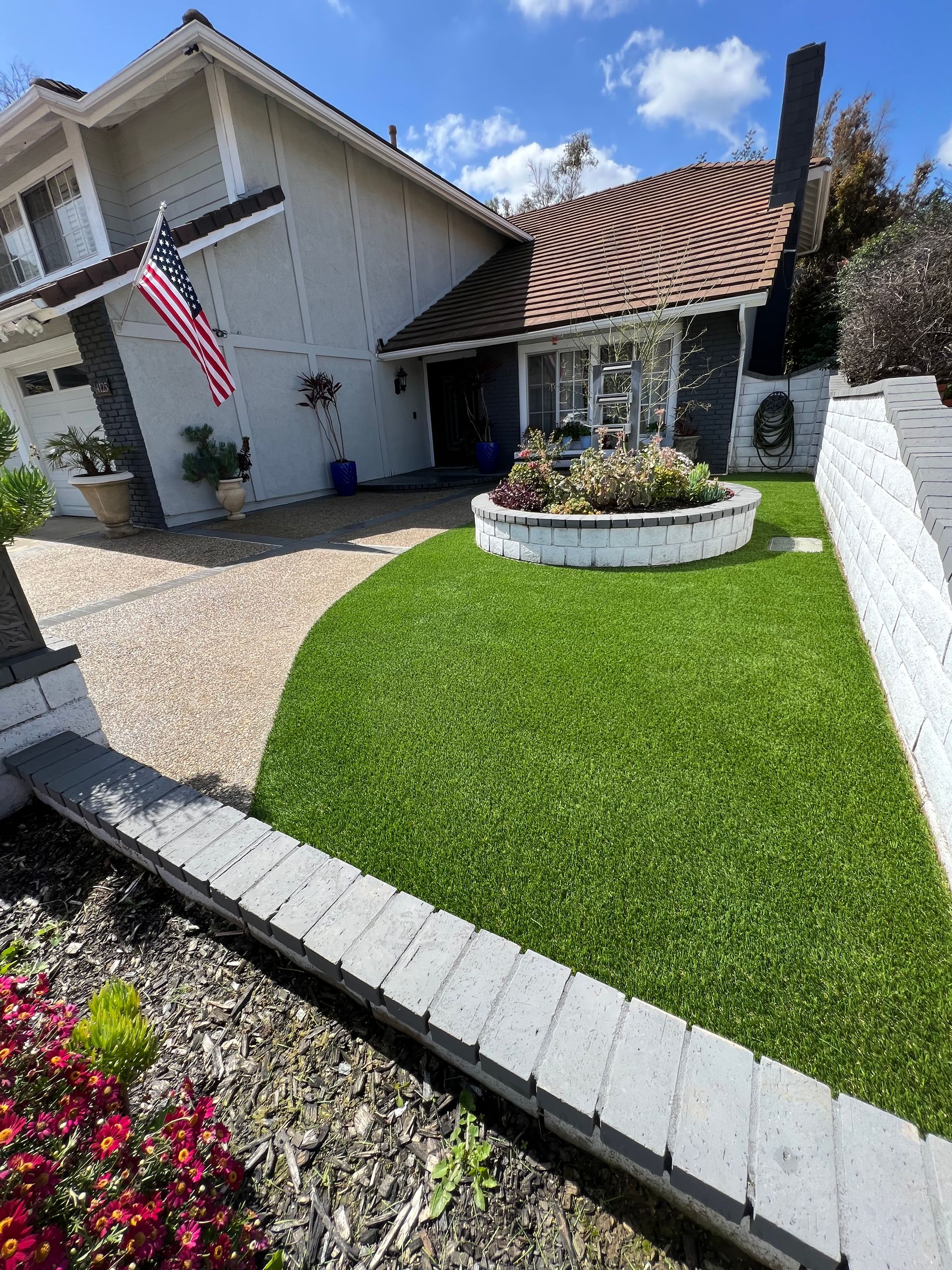 front yard artificial grass