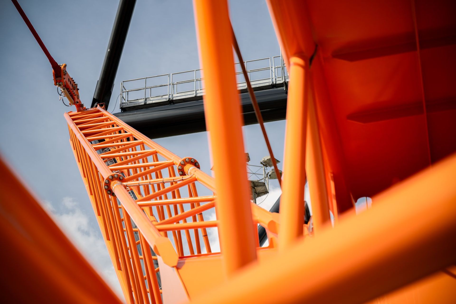 Close up of Tetrahedron Crane