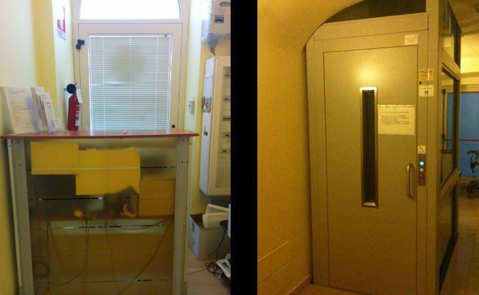 stanza di ambulatorio per esami diagnostici