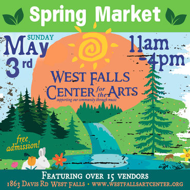 Poster for a jazz concert at West Falls Center for Arts. Featuring 