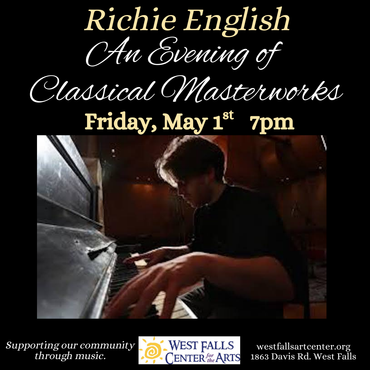 Poster for a jazz concert at West Falls Center for Arts. Featuring 