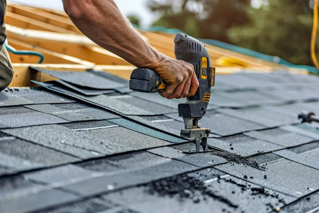 Asphalt shingle roofing Spring Hill FL with proper nailing and wind uplift specs.