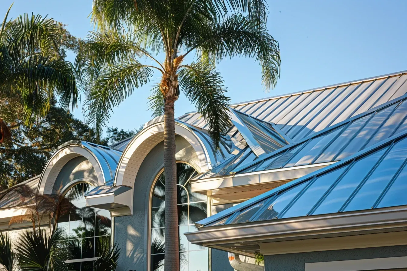 Low-maintenance metal roofing Spring Hill FL with moss and mildew resistance.