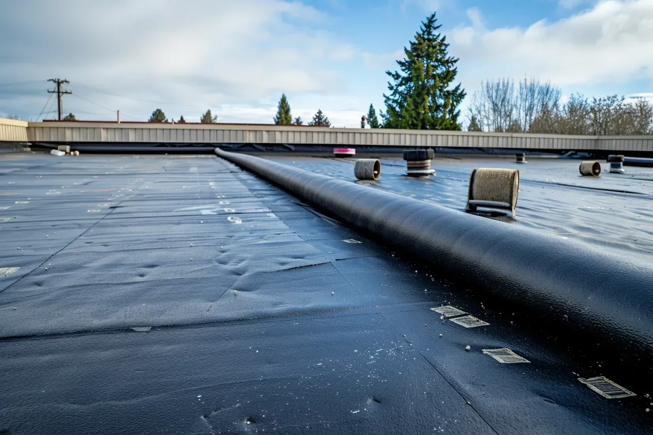 Commercial Flat Roof Repair in Spring Hill FL performed by licensed commercial roofing contractors.
