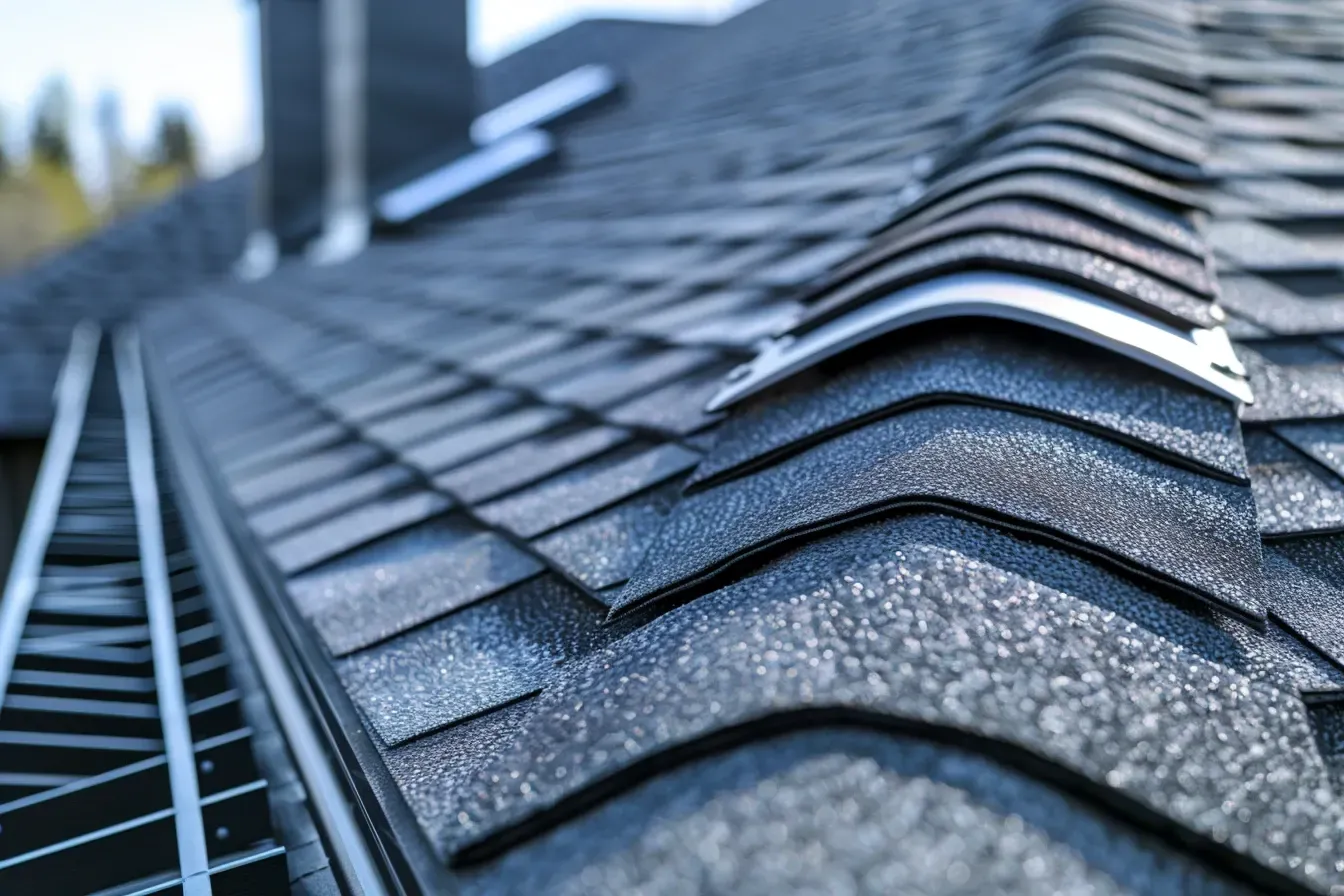 Spring Hill FL neighborhood with recently completed asphalt shingle roofing.