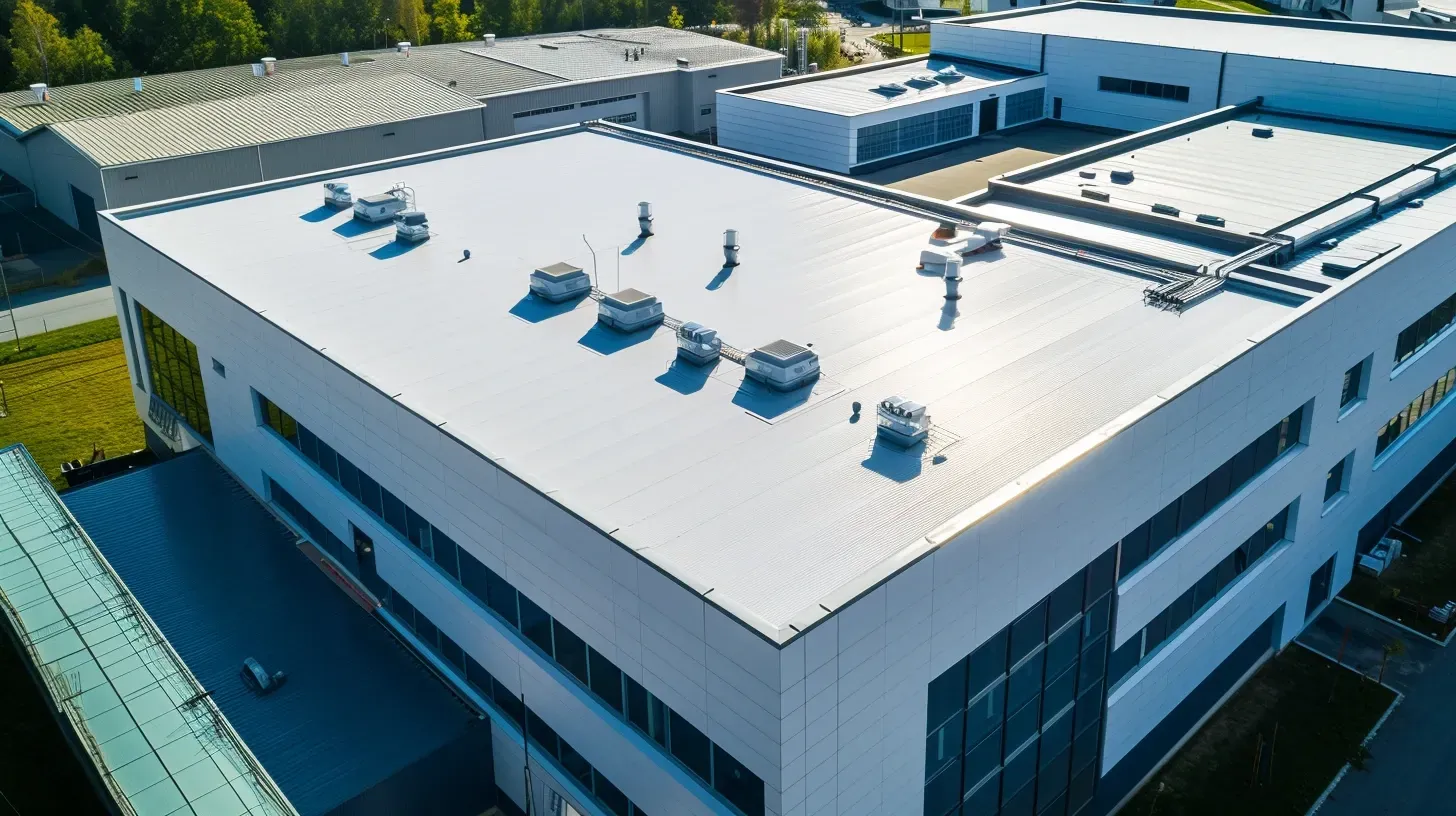 Low-maintenance flat roofing Spring Hill FL with reinforced polymer membranes.
