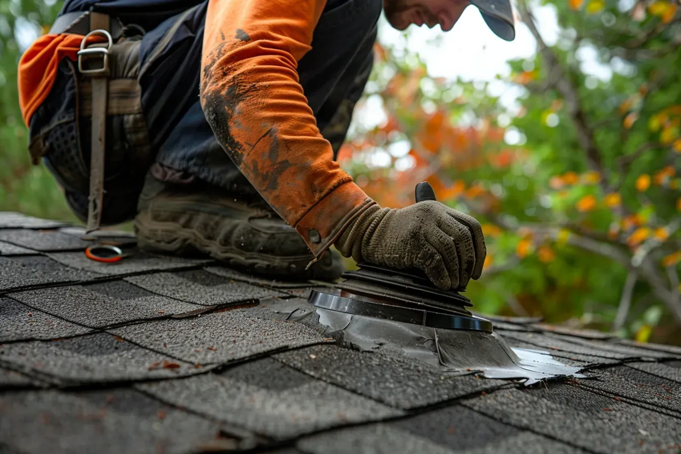 Roof repair and inspections in Spring Hill FL addressing broken flashing and fascia damage.