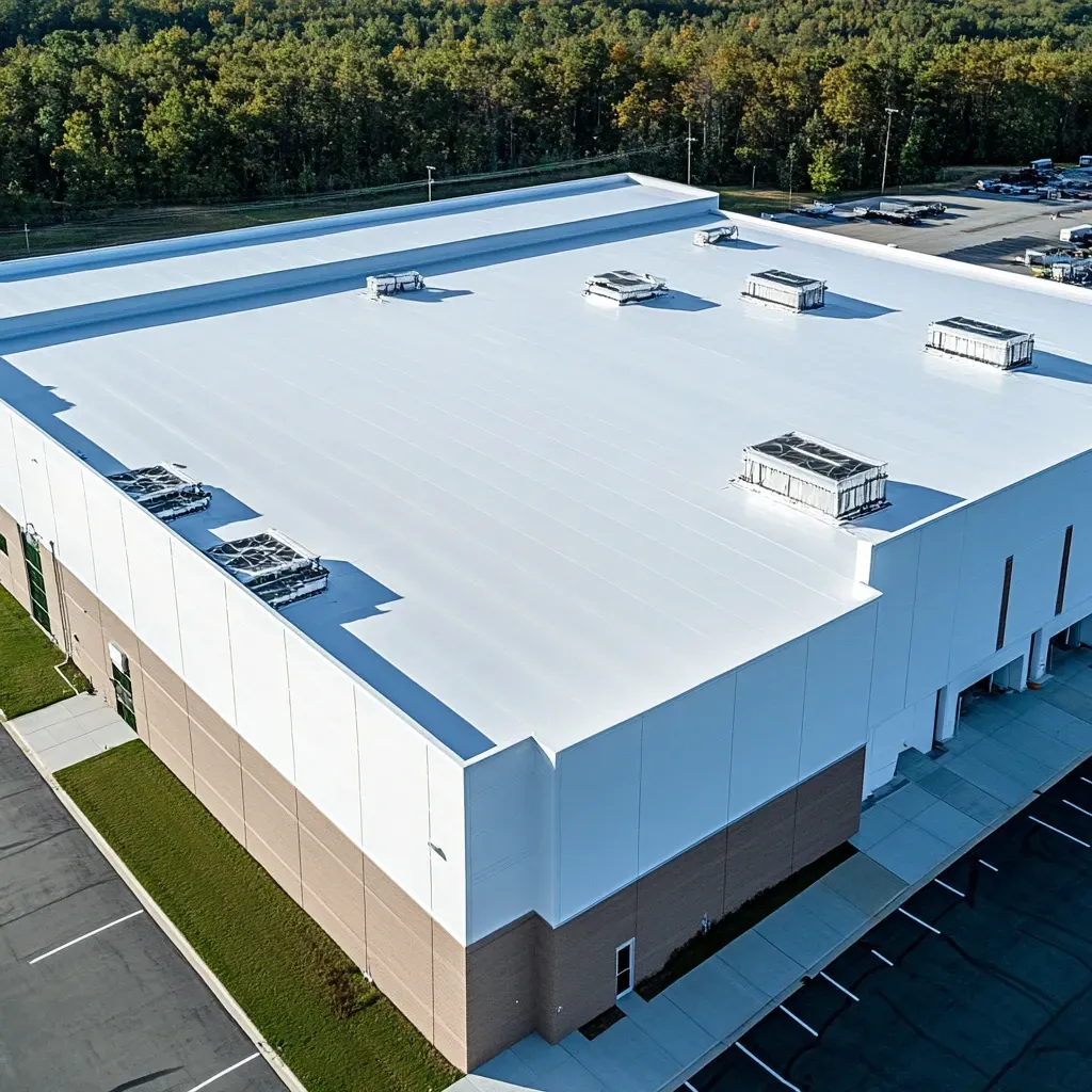 Spring Hill FL flat roofing designed for stormwater drainage and ponding resistance.