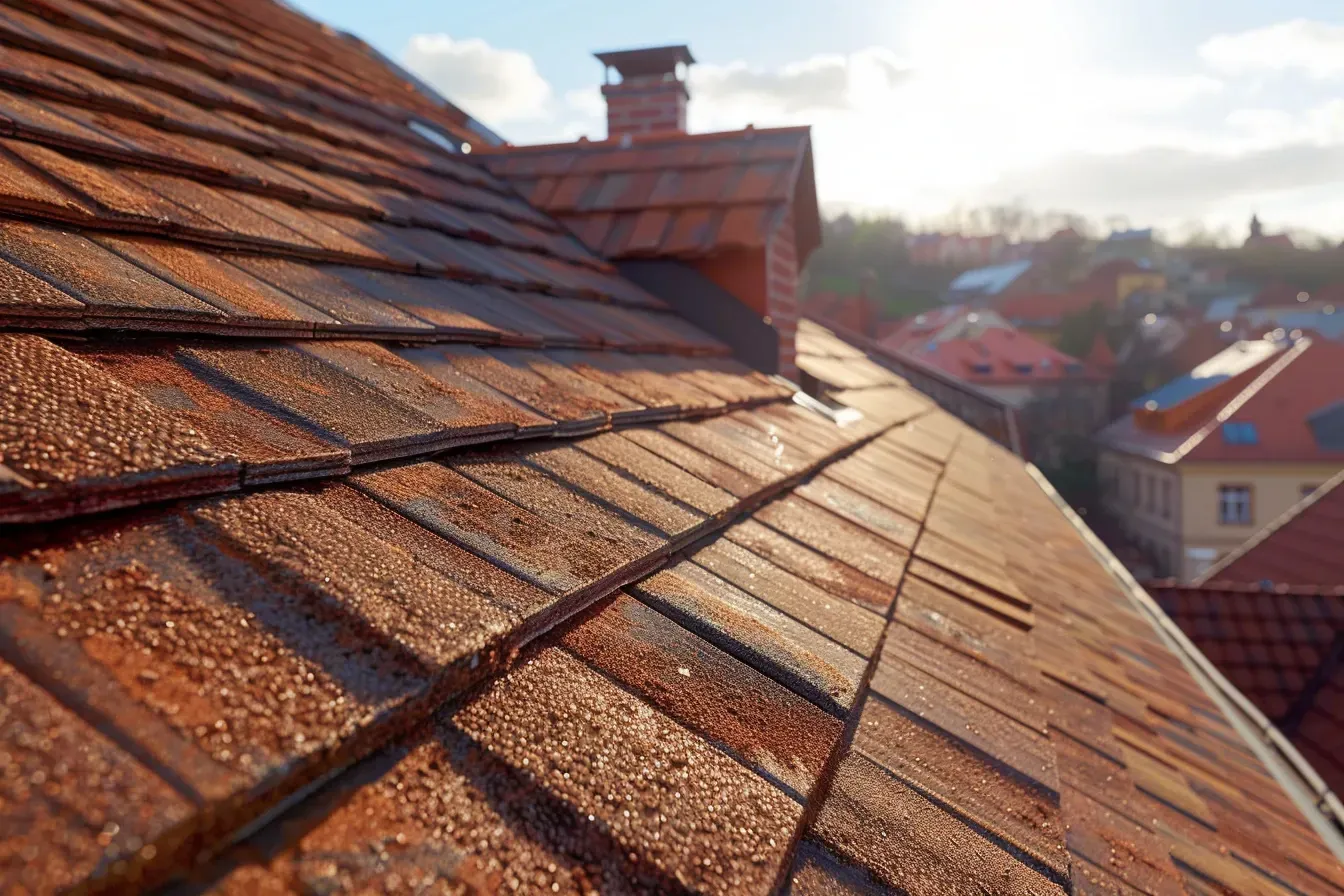 Metal roofing panels installed on a home in Spring Hill FL under sunny skies.