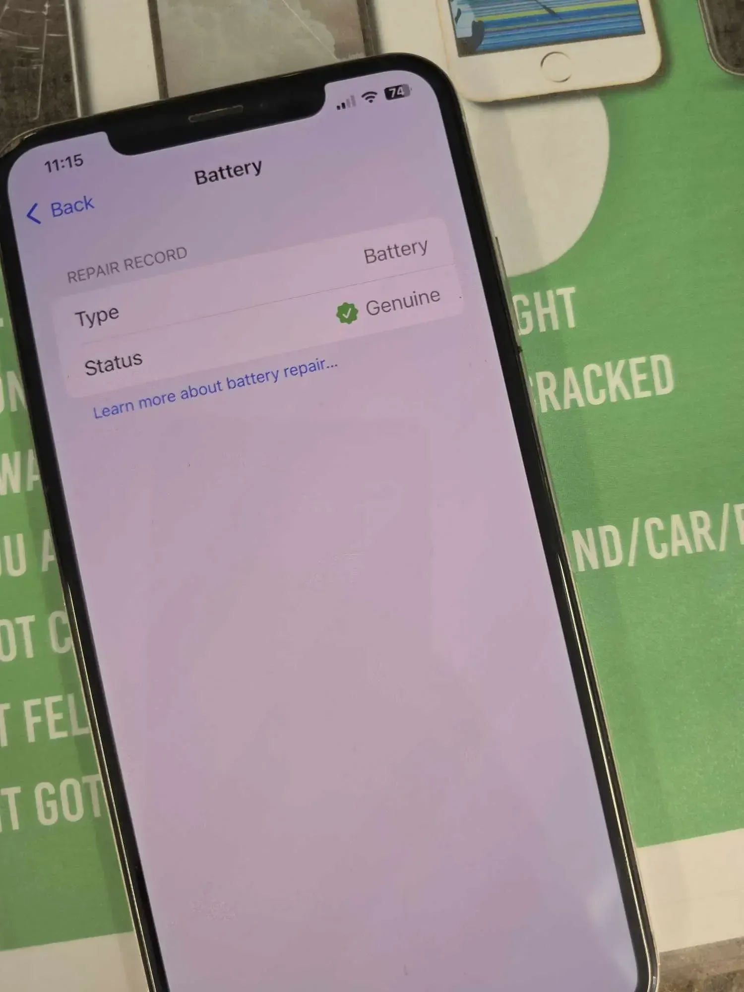 A Samsung screen replacement