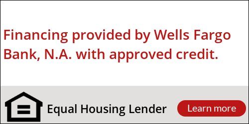 Financing provided by Wells Fargo Bank, N.A. with approved credit.