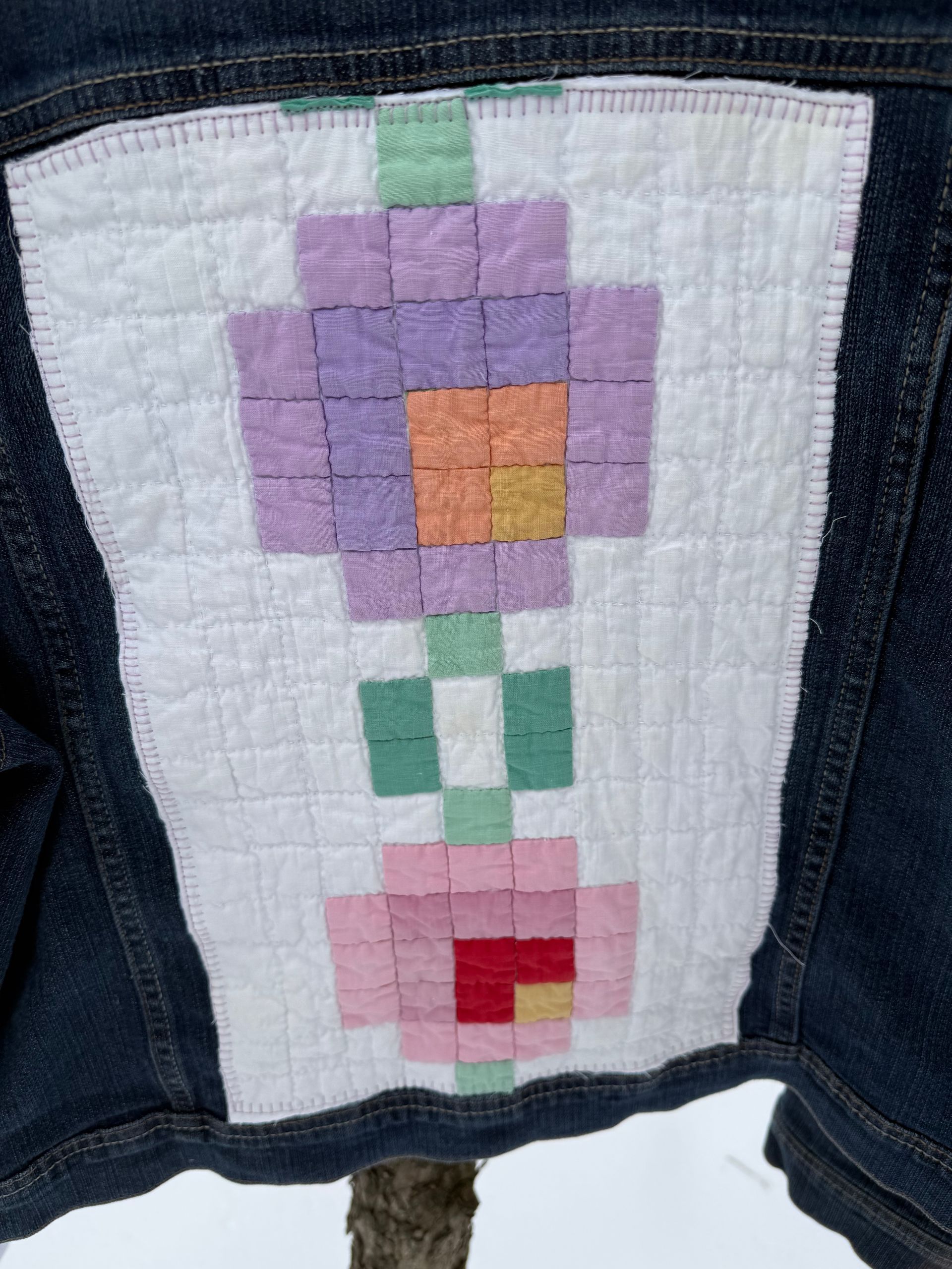 Two Blossom quilt square