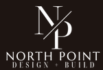 Logo for North Point Design + Build: white