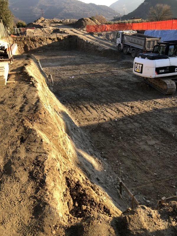 sbancamento per intervento di costruzione edile