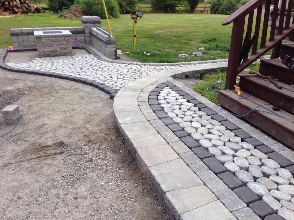 Backyard Designing In Progress — Shrewsbury, MA — Warren Landscaping